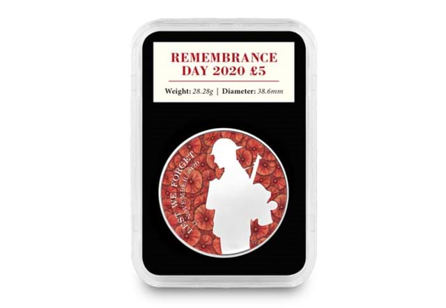 2020 Remembrance Coin and Stamp Collection Remembrance 2020 £5 in slab