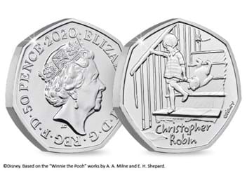 Christopher Robin CERTIFIED BU 50p Obverse and Reverse