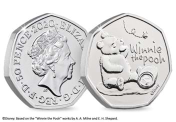 Winnie the Pooh CERTIFIED BU 50p Obverse and Reverse
