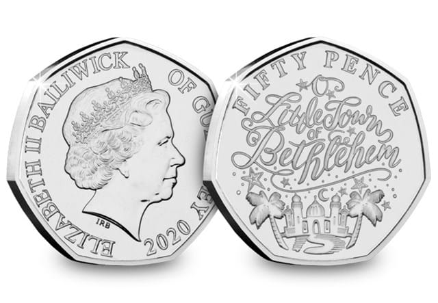The Christmas Carol 50p Coin Collection Pack O Little Town of Bethlehem both sides