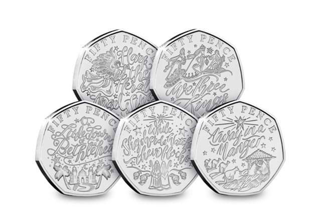 The Christmas Carol 50p Coin Collection Pack reverses