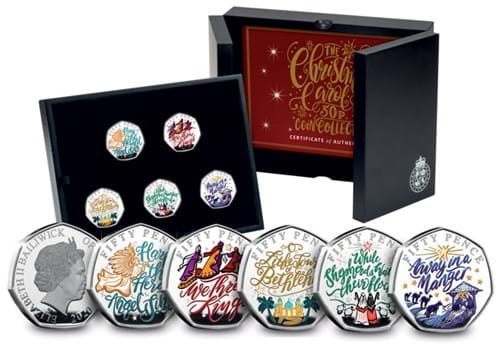 The 2020 Christmas Carol Silver Proof 50p Coin Collection with display box