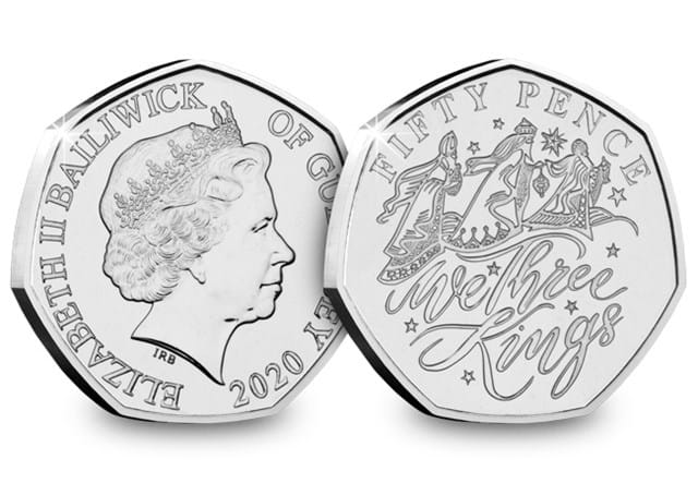 The Christmas Carol 50p Coin Collection Pack We Three Kings both sides