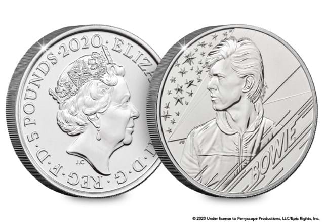 UK 2020 David Bowie £5 BU Pack Obverse and Reverse