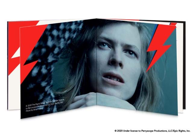 UK 2020 David Bowie Half Ounce Silver Coin Booklet Open