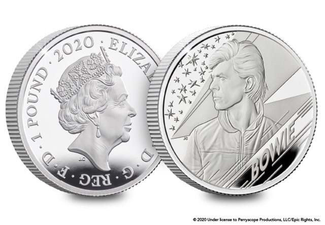 UK 2020 David Bowie Half Ounce Silver Coin Obverse and Reverse