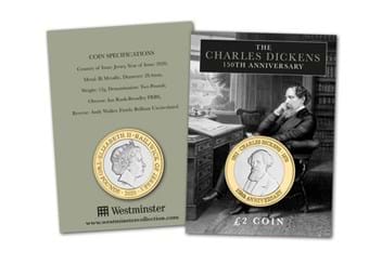 Charles Dickens 150th Anniversary BU £2 both sides in display card