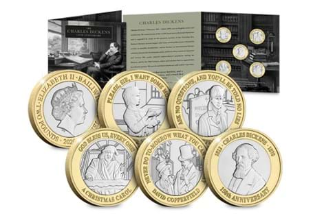 2020 marks the 150th anniversary of Charles Dickens death. To commemorate such a legend in literature, Jersey have released a BU £2 Set featuring some of his most famous works.