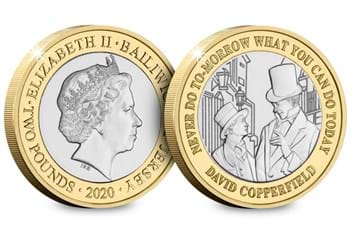 Charles Dickens 150th Anniversary BU £2 Set David Copperfield both sides