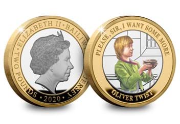 Charles Dickens 150th Anniversary Silver £2 Set Oliver Twist both sides