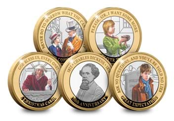 Charles Dickens 150th Anniversary Silver £2 Set reverses