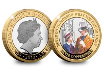 Charles Dickens 150th Anniversary Silver £2 Set David Copperfield both sides