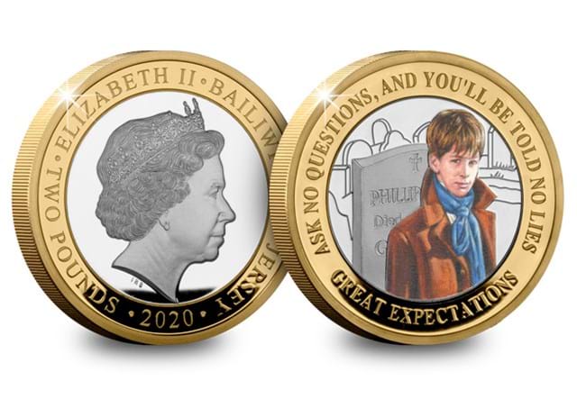 Charles Dickens 150th Anniversary Silver £2 Set Great Expectations both sides