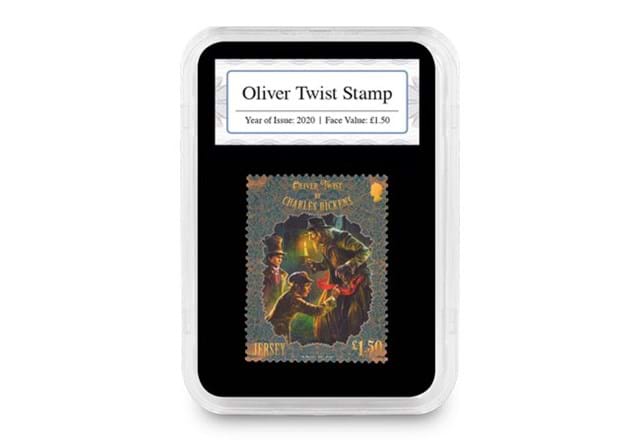 Charles Dickens Coin and Stamp Set Oliver Twist Stamp slab