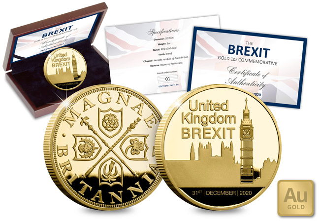 ur42ne 2 X Brexit Medal Coin Gold or Silver Plated Coin Souvenir art & collectible Gold business gift holiday decoration gift