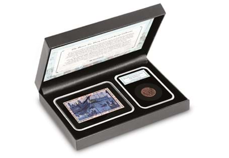 This collection has been brought together to mark the historic events that took place in Boston in 1773. Included is an original coin that was circulating in American colonies in 1773.