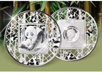 This panda filigree coin is struck from 2oz of PURE Silver and features the ornamental Filigree Panda design with the use of black and white enamel. Limited to just 1,888 pcs.