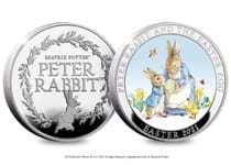 This stunning new Peter Rabbit Commemorative has been released for Easter and features a fitting illustration of Peter Rabbit with an Easter Egg. Struck from Silver in leather box with COA. EL: 995.