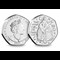 Alice's Adventures in Wonderland BU 50p Set Queen of Hearts Obverse and Reverse