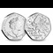 Alice's Adventures in Wonderland BU 50p Set The White Rabbit Obverse and Reverse