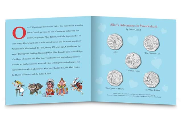 Alice's Adventures in Wonderland BU 50p Set inside pack