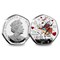 Alice's Adventures in Wonderland Silver 50p Set The White Rabbit Obverse and Reverse