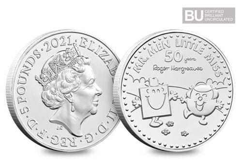 2021 UK Mr Strong & Little Miss Giggles BU £5 both sides with BU logo