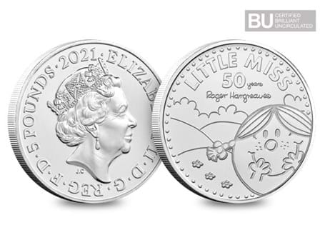 This £5 coin has been issued as the third release in The Royal Mint's Mr. Men £5 series, celebrating 50 years of Mr. Men and Little Miss.