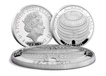 This is the official Royal Albert Hall £5 coin struck and issued by The Royal Mint. It is struck from Silver to a Proof finish and is domed in shape. Comes in official Royal Mint presentation box.