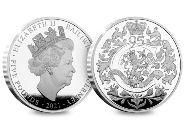 The Queen's 95th Birthday Proof £5 Trio Set Guernsey Obverse and Reverse