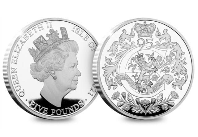 The Queen's 95th Birthday Proof £5 Trio Set Isle of Man Obverse and Reverse