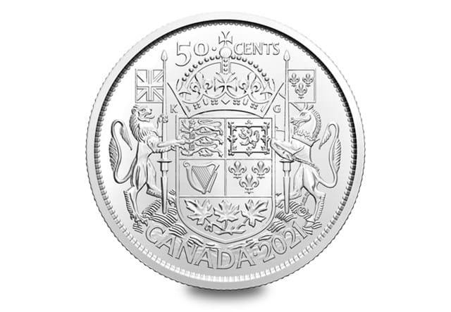 2021 Canada Coat of Arms 50c Wrap Roll Pair King George VI reverse