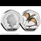 UK 2021 Complete Coloured Silver Mary Anning 50p Collection Dimorphodon Obverse and Reverse