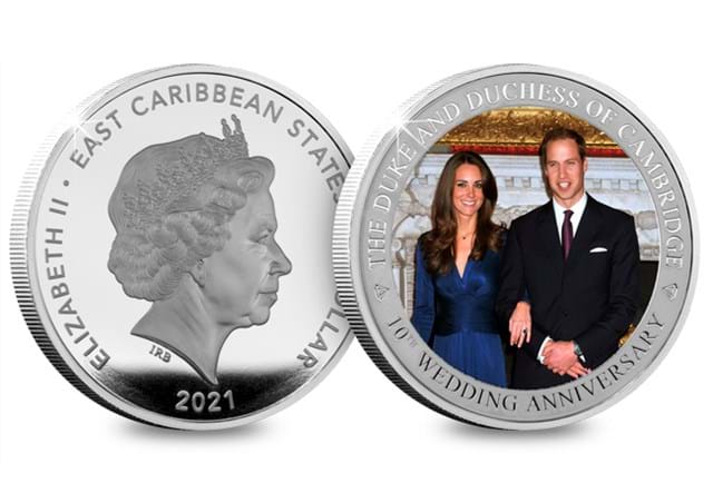 The Royal Engagement Silver-plated Coin Obverse and Reverse