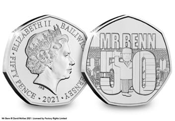 Mr Benn 50th Anniversary BU 50p Coin Obverse and Reverse