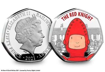 Mr Benn 50th Anniversary Silver Proof 50p Set The Red Knight Obverse and Reverse