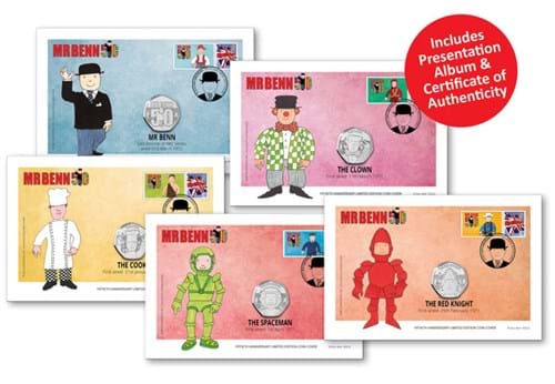 The Official Mr Benn Complete 50p Coin Cover Collection covers
