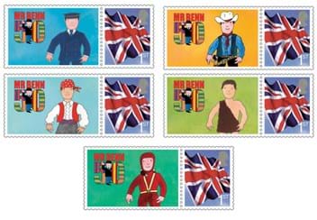 The Official Mr Benn Complete 50p Coin Cover Collection Stamps