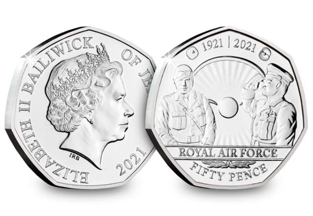 The RBL Centenary BU 50p Set Royal Air Force Obverse and Reverse