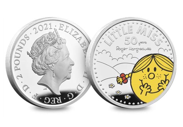 UK 2021 Little Miss Sunshine 1oz Silver Proof Coin Obverse and Reverse