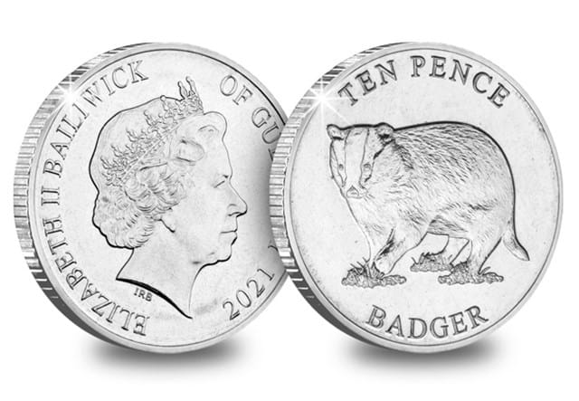 The Woodland Mammals Uncirculated 10p Set Badger Obverse and Reverse