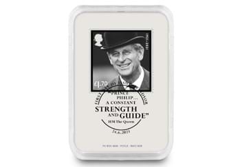 The Prince Philip Memorial Historic Coin and Stamp Collection £1.70 Stamp in Capsule
