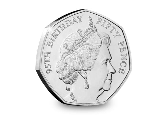 QEII 95th Birthday BU 50p Single 2000 Reverse