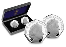 Your Queen Elizabeth 95th Birthday 50p pair are each struck from .925 Silver to a Proof finish. The reverses feature a portrait of the Queen from the 1950s and the 2000s.