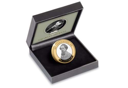 Charles Dickens 150th Anniversary Silver £2 reverse in display box