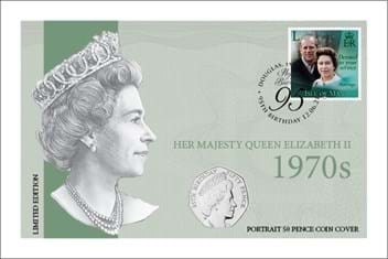 Her Majesty Queen Elizabeth II 1970s Coin Cover