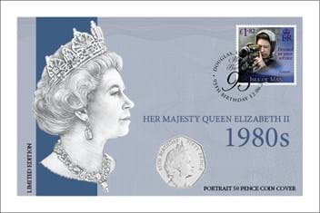 Her Majesty Queen Elizabeth II 1980s Coin Cover