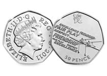 The Rowing 50p was issued as part of a series of 29 Olympic 50ps in commemoration of London 2012, with each 50p featuring a different Olympic Sport.