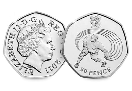 The Goalball 50p was issued as part of a series of 29 Olympic 50ps in commemoration of London 2012, with each 50p featuring a different Olympic Sport.