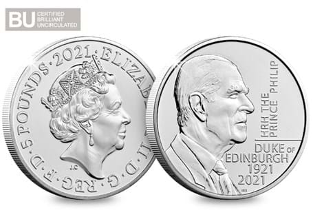 This £5 has been issued to commemorate the life of HRH Prince Philip, The Duke of Edinburgh.